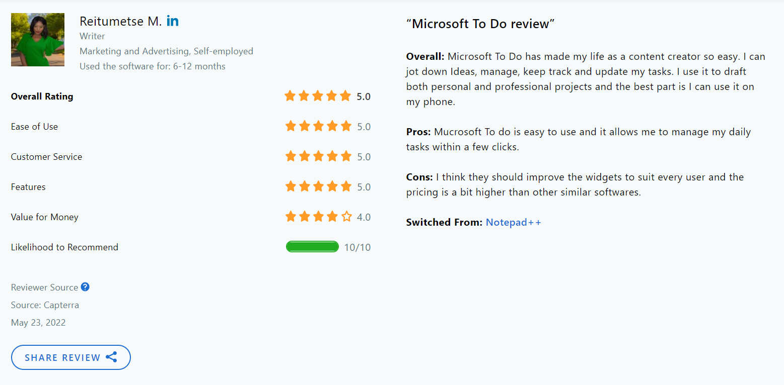 Microsoft testimonials